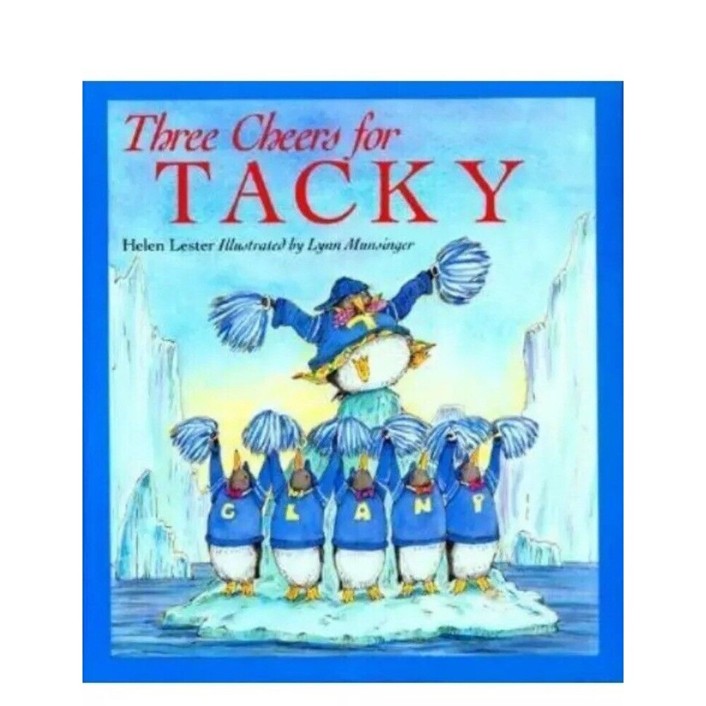 Three Cheers For Tacky 📣 Childrens Girls Cheer Cheerleader VTG BOOK Fitting In